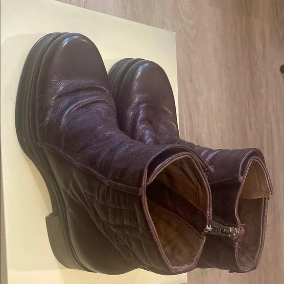 A.S. 98 Ruched Leather Platform Ankle Boot
